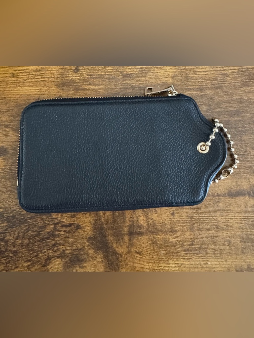 Coach XL Hangtag Wallet Black Leather Zip Pouch NWOT - Picture 2 of 6